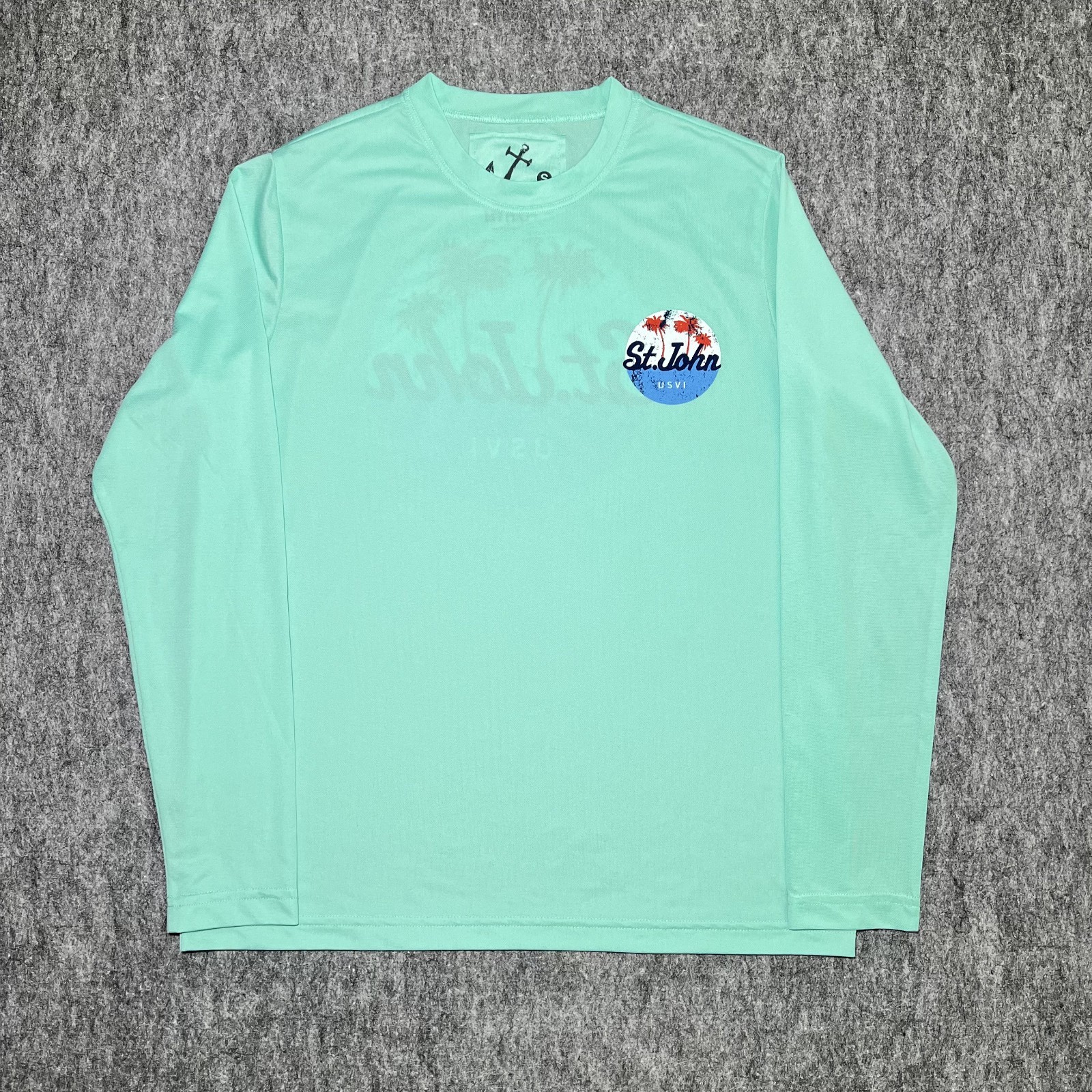 HIHO Performance Long Sleeve Shirt S Teal St.John US VII Graphic Made in Peru gallery