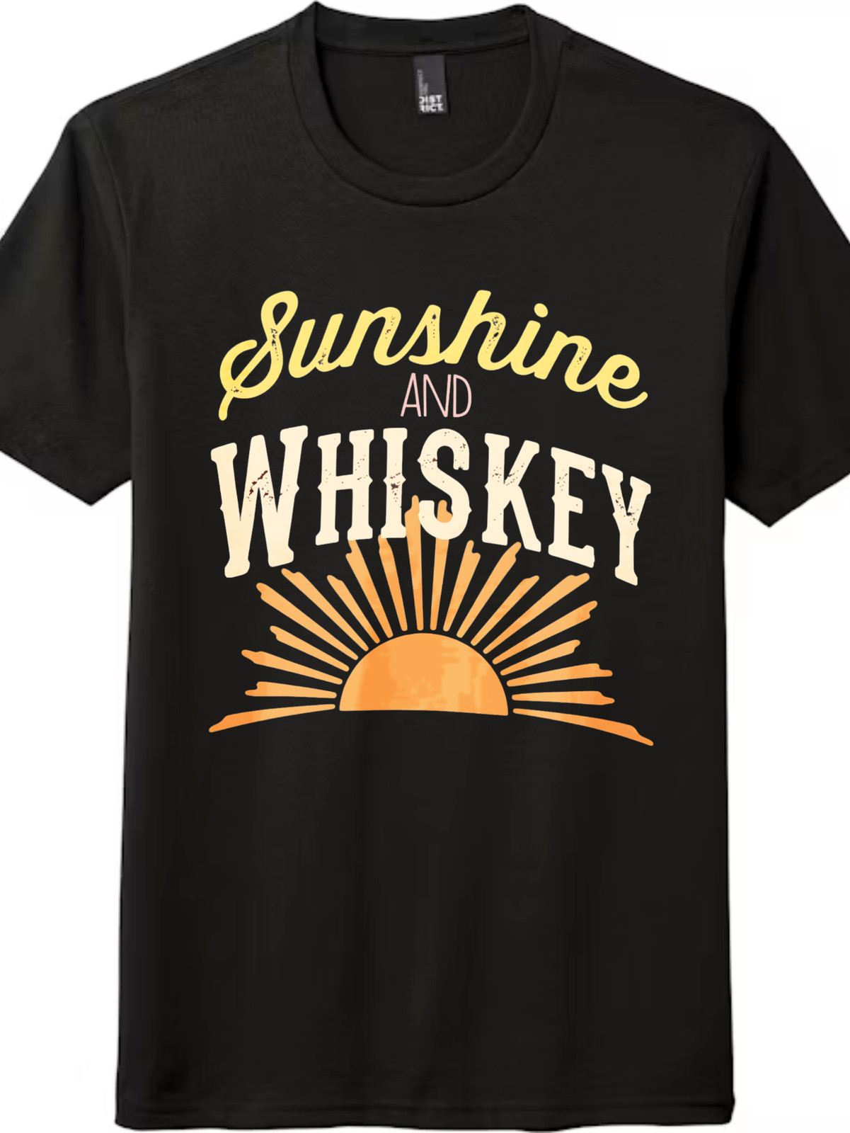 Vintage Sunshine and Whiskey T-Shirt, Casual Unisex Top for Weekend & Travel