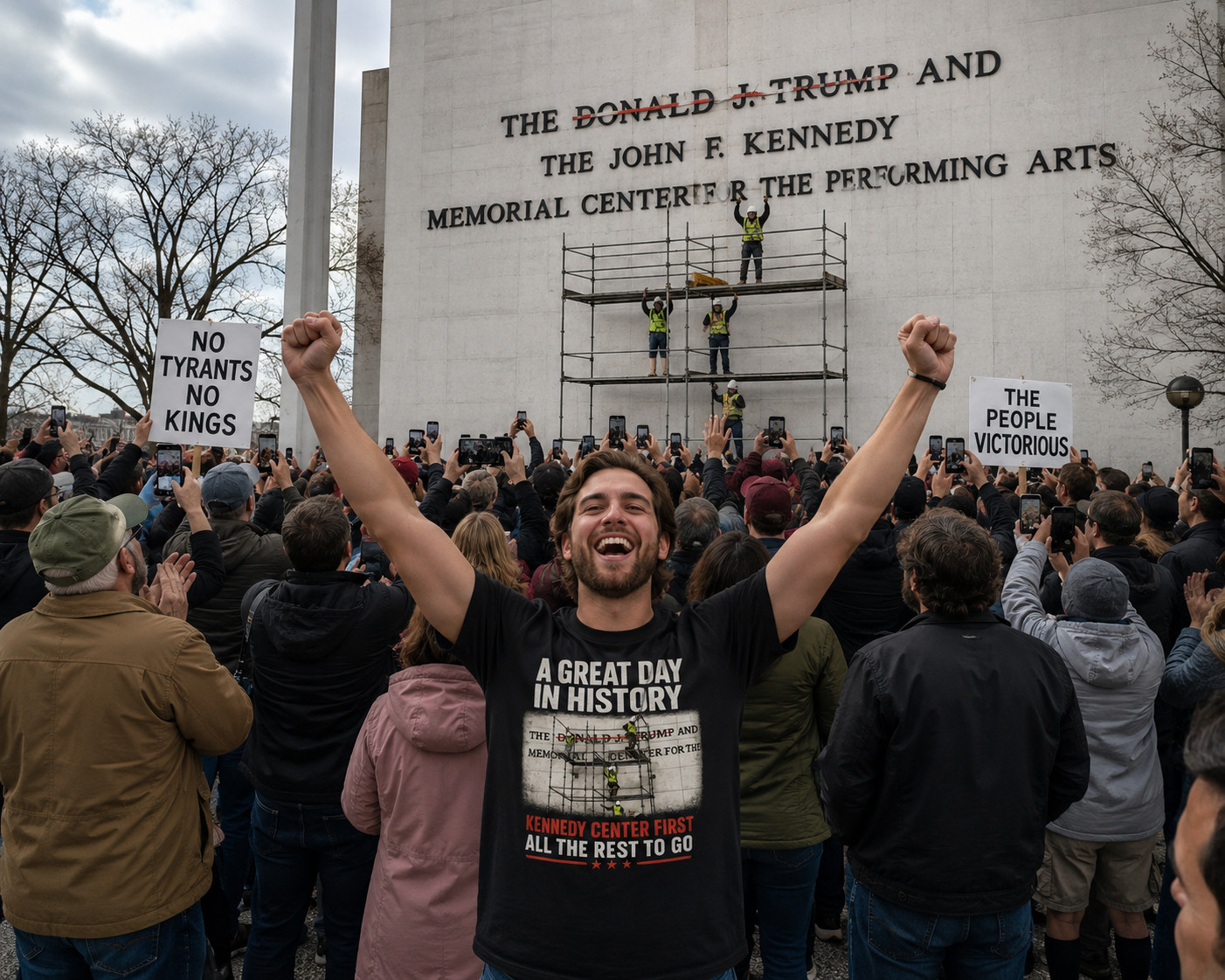 A Great Day in History T-Shirt | Kennedy Center Trump Name Removed gallery