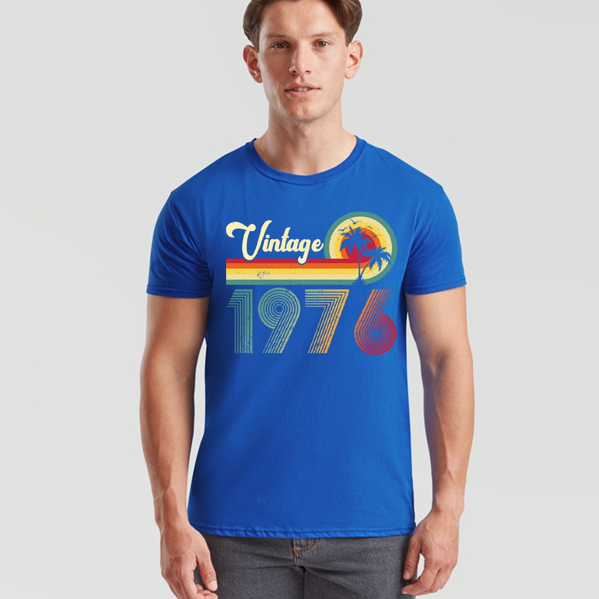 Vintage 1976 50th Birthday Unisex T Shirt Gift Tee For Women Mum Grandpa gallery