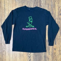 superrradical Lil Peep Devil Bart Simpson Mask Longsleeve Black T-Shirt MED/LRG