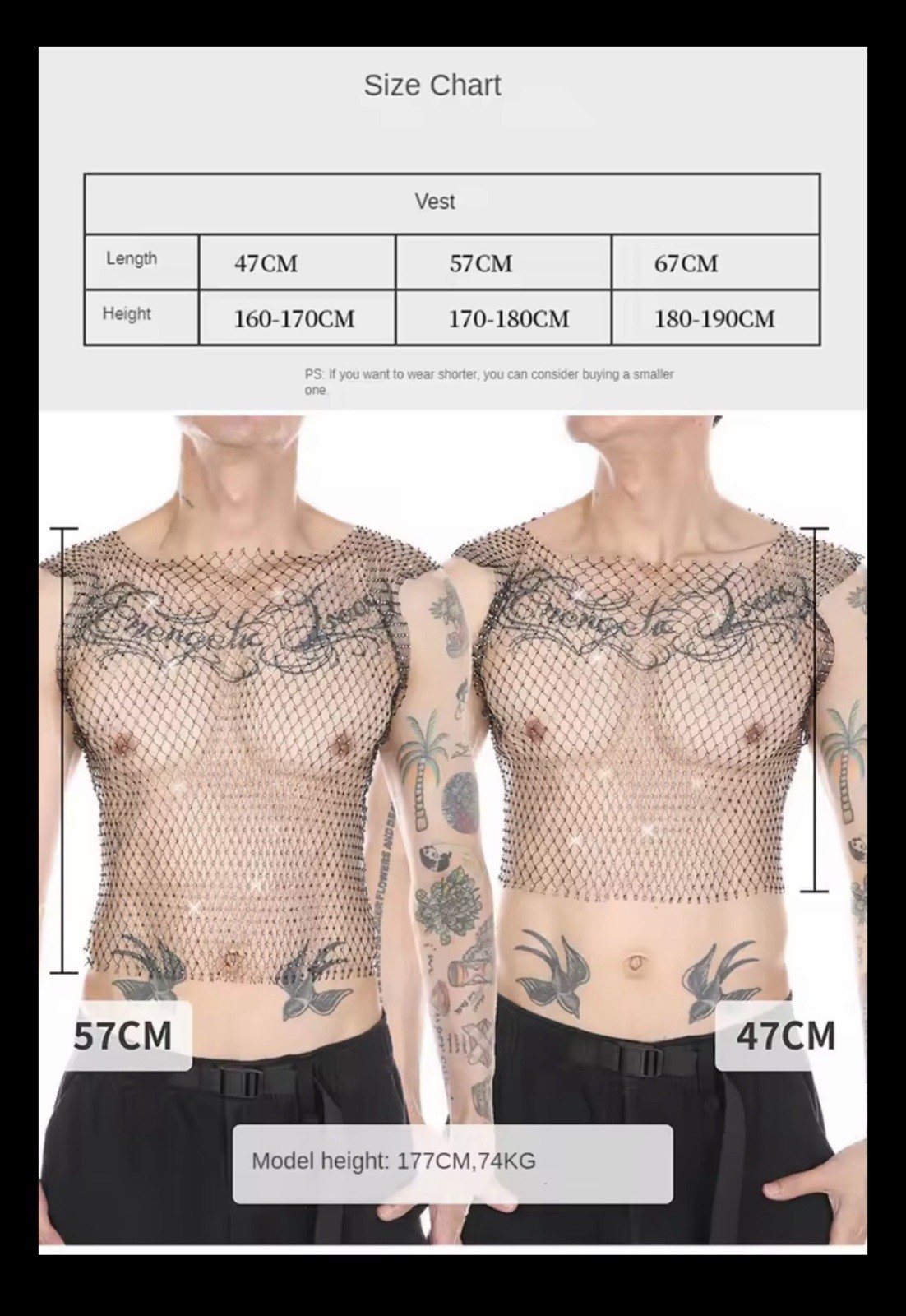 New Men Sexy Tank Top Fishnet Rhinestone Shiny Mesh Vest See Through Sleeveless gallery