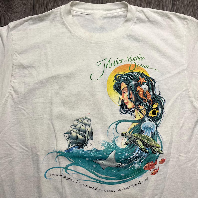Vintage Jimmy Buffett Mother Ocean 1993 Caribbean Soul T Shirt FREE SHIPPING