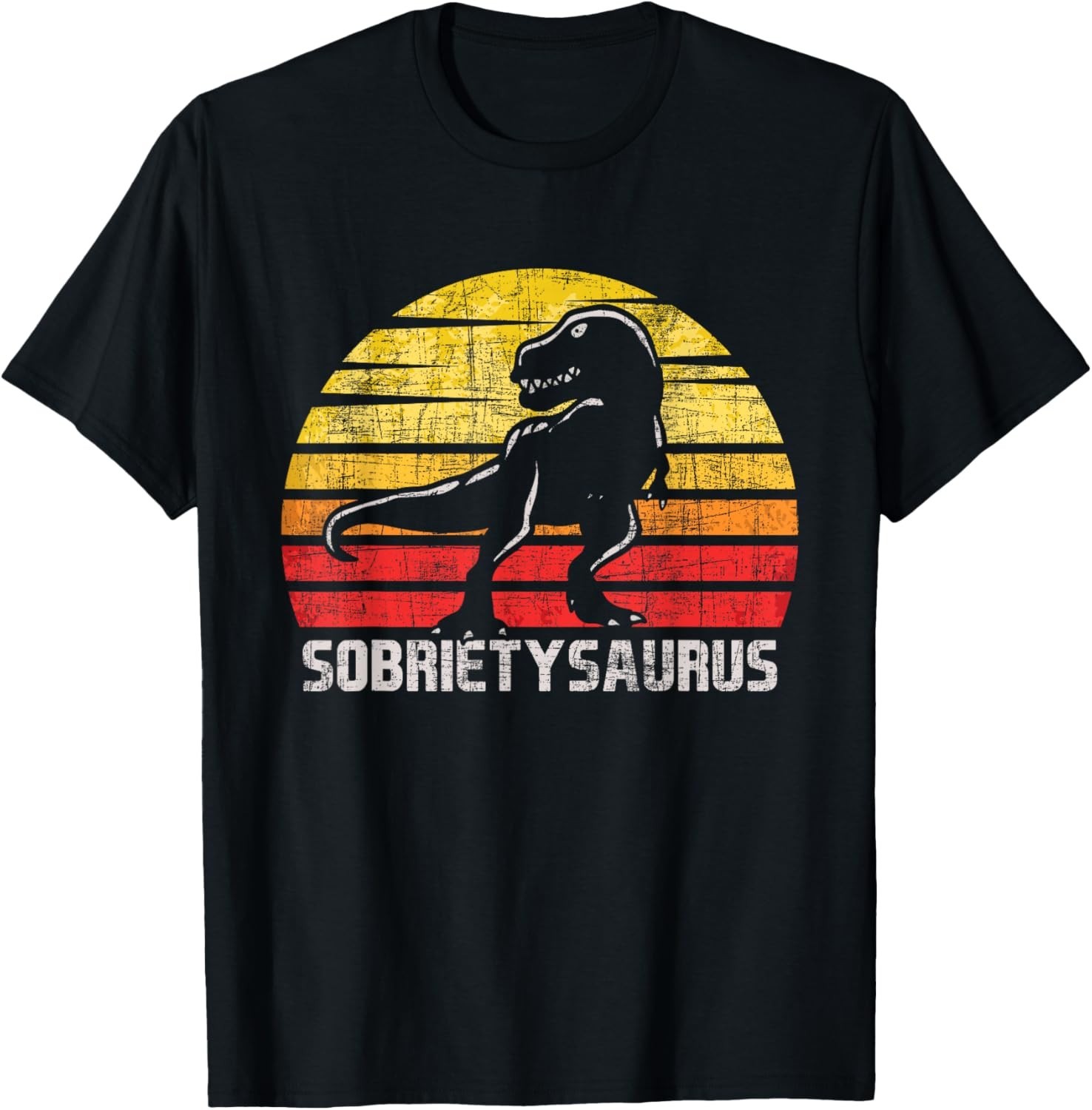 Sobrietysaurus - Sober Sobriety Anniversary Recovery AA NA Gift Unisex T-Shirt gallery