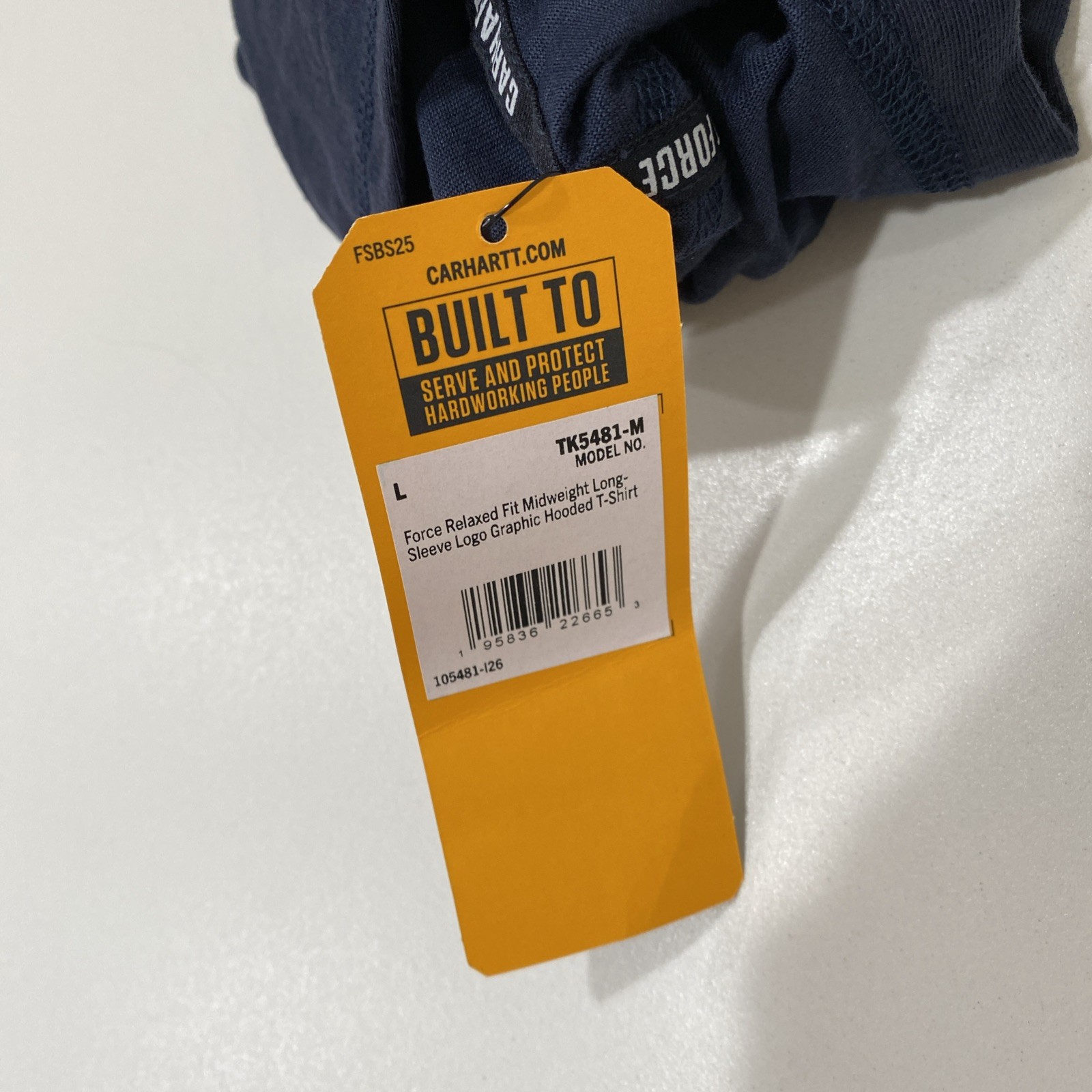 CARHARTT MEN'S FORCE RELAXED FIT MIDWEIGHT LONG SLEEVE LOGO GRAPHIC SIZE L gallery