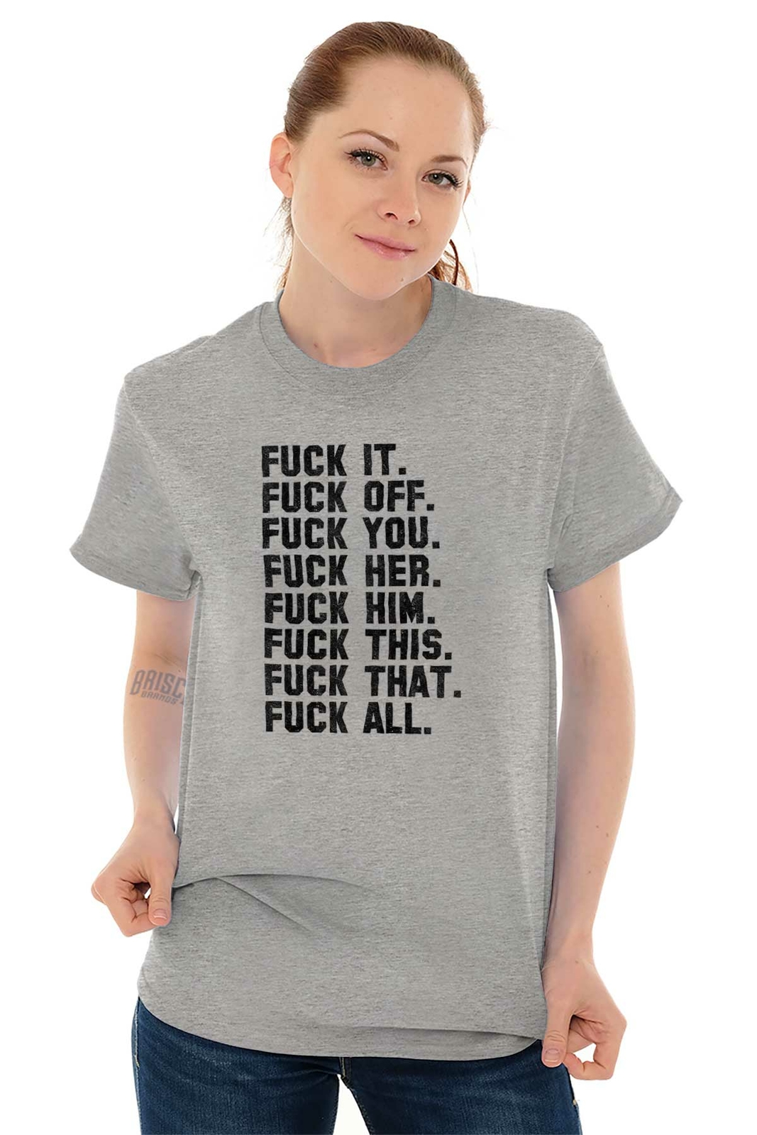 F**k It All Funny Offensive Rude Novelty Gift Womens or Mens Crewneck T Shirt Te gallery