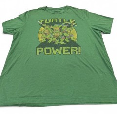 Nickelodeon TMNT Turtle Power Green Graphic Print T-Shirt XL/XG 46-48 Crew