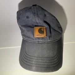 DISTRESSED Carhartt Hat Adjustable Strapback Black Brown Logo