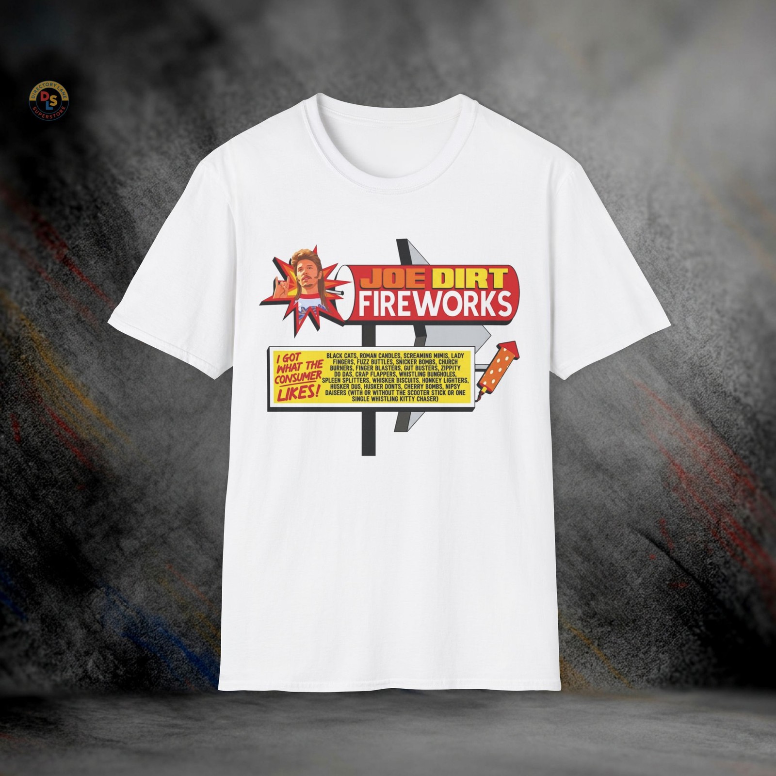 Joe Dirt Fireworks T-Shirt | Softstyle Tee gallery
