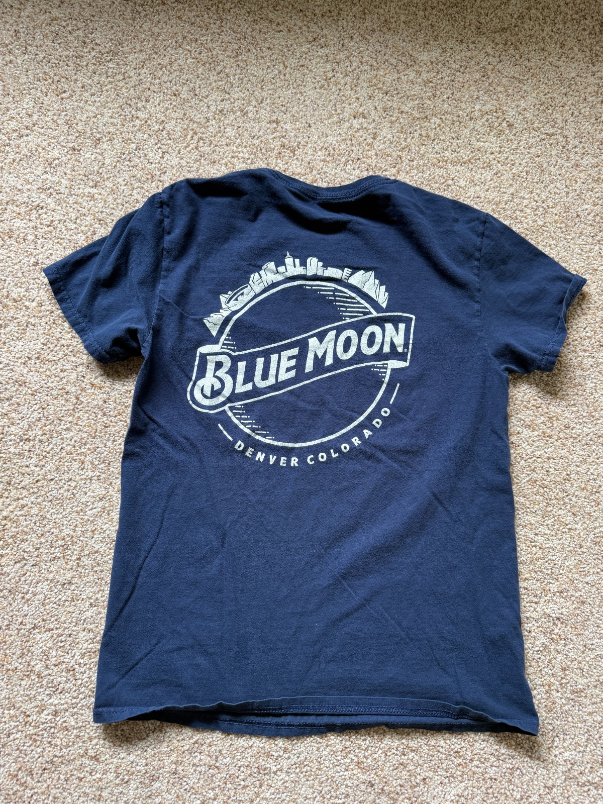 Blue Moon Beer Graphic Tee Shirt Size Small Tee Luv Denver Colorado