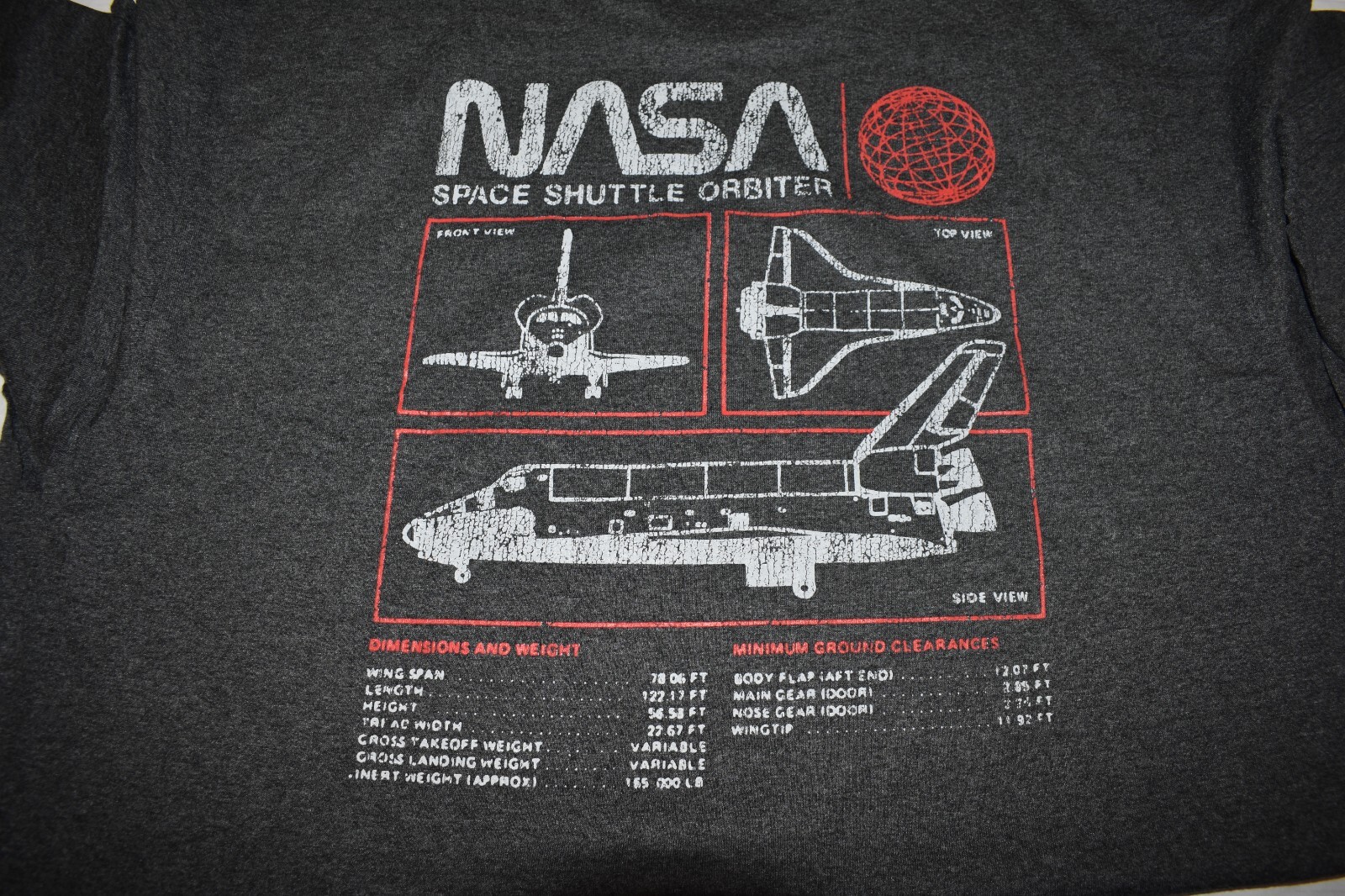 Fifth Sun NASA Mens Big & Tall NASA Space Shuttle Orbiter Stats Shirt New 4XLT gallery