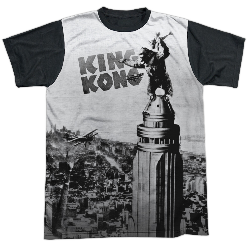 King Kong Breaking Loose Adult Halloween Costume T Shirt (Black Back), S-3XL