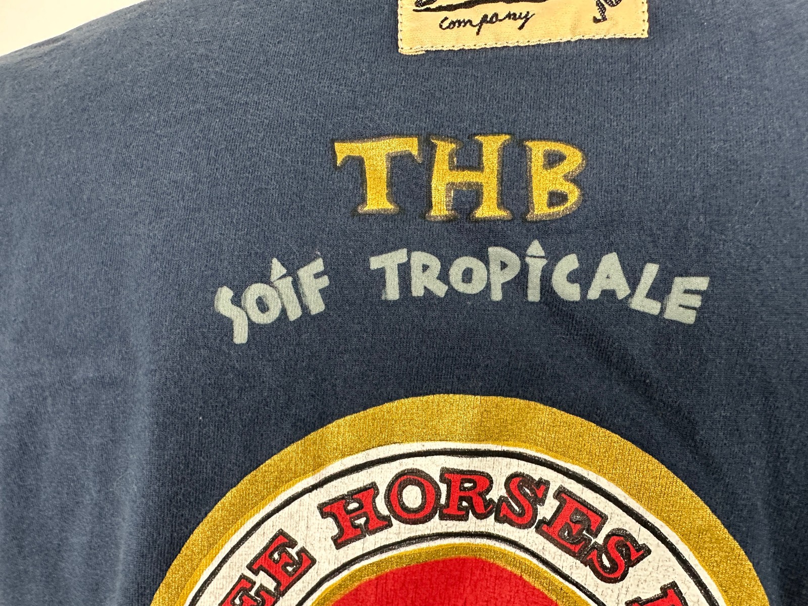 Beer Shirt Medium M Africa Madagascar Three Horses Pilsner Souvenir Navy Baobab gallery