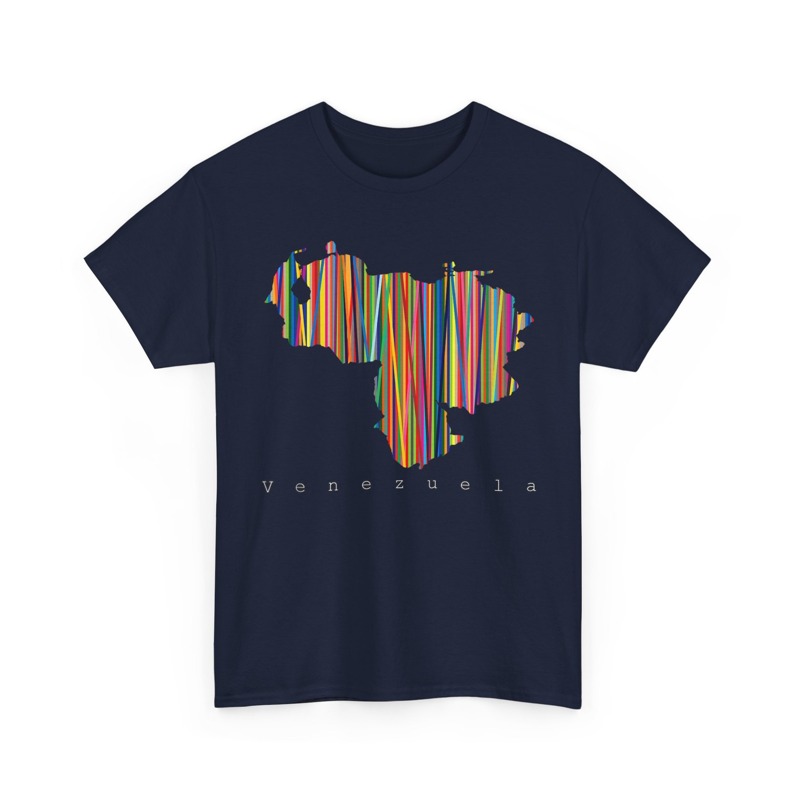 Mapa De Venezuela Multicolor Franela T-Shirt
