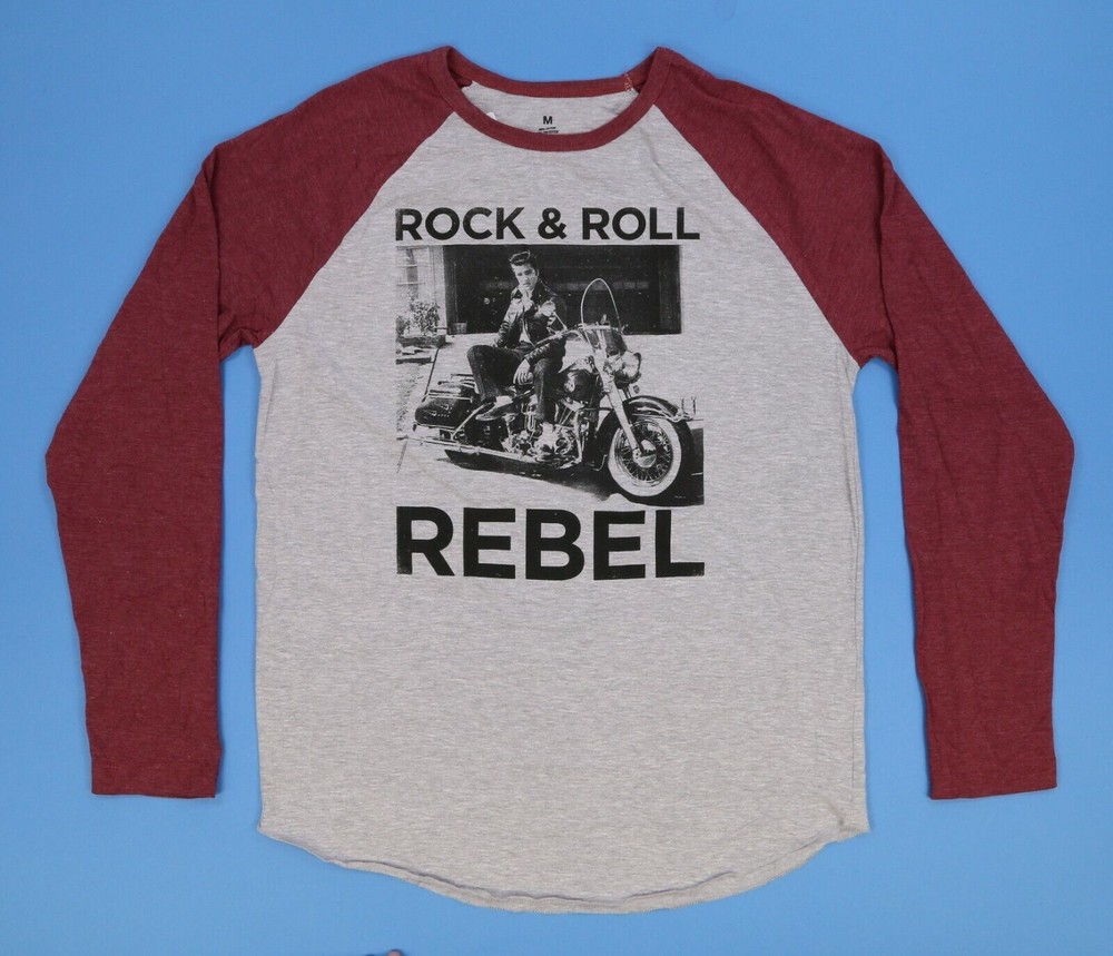 Elvis Presley Rock & Rock REBEL Long Sleeve T-Shirt S, M, XL, 2XL