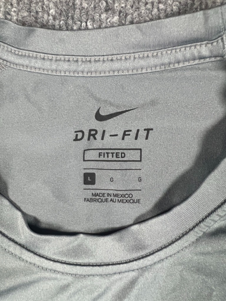 Nike Dri-Fit Short Sleeve Shirt Men's L Gray gallery