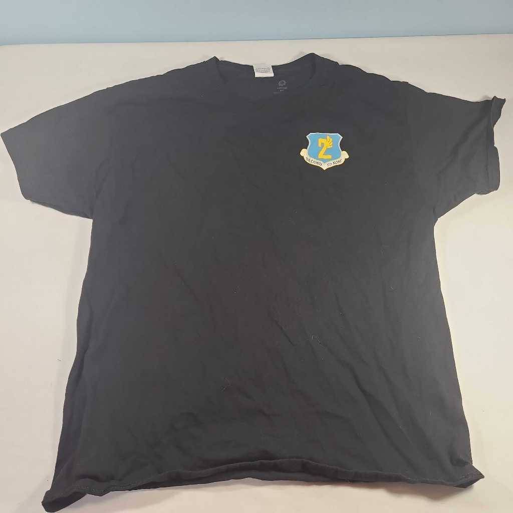 Second To None Hanes Custom Ink Mens Graphic T-Shirt Black 100% Cotton Crew L gallery
