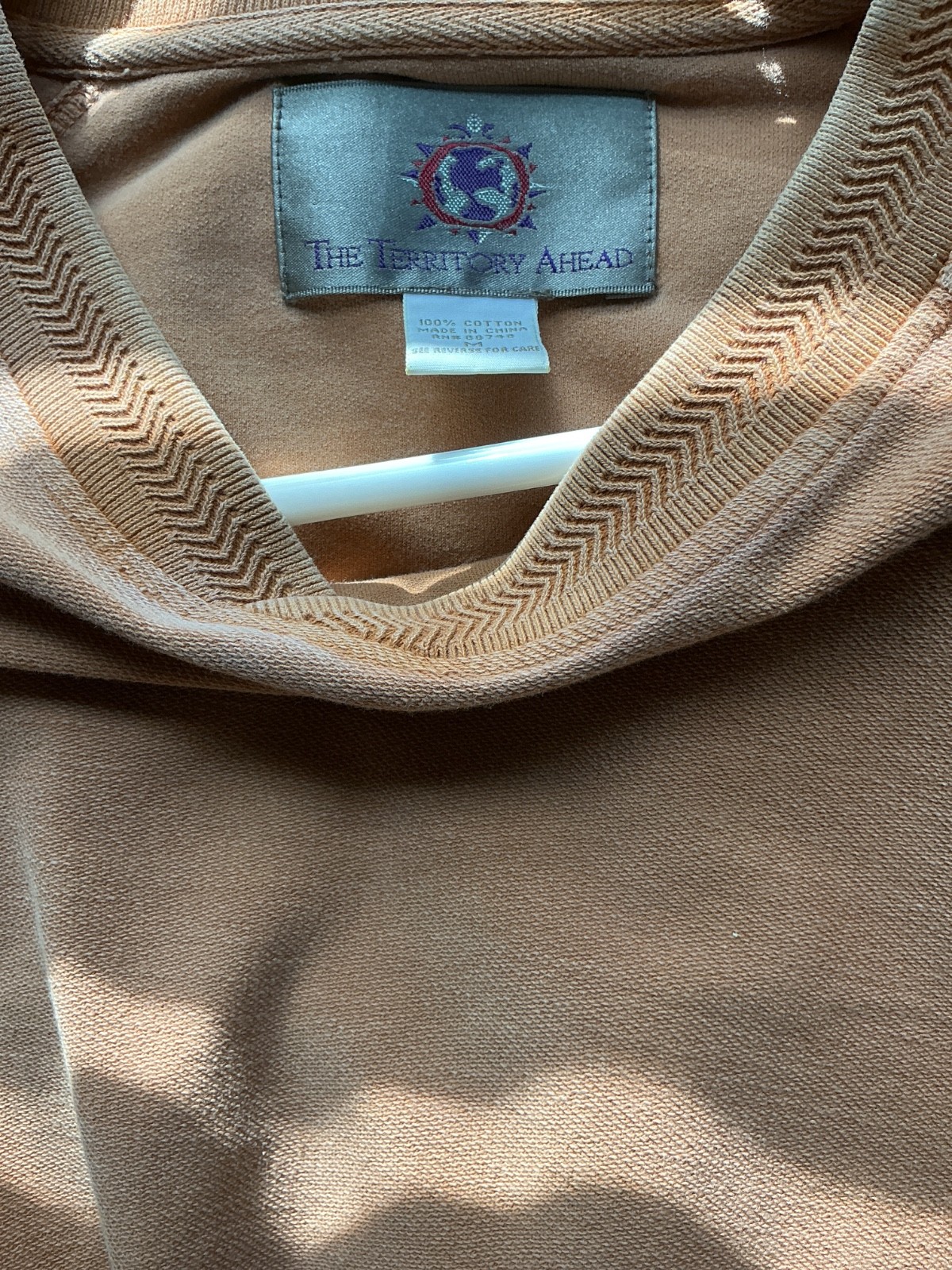 The Territory Ahead long-sleeve pullover shirt, mens size medium, burnt orange gallery
