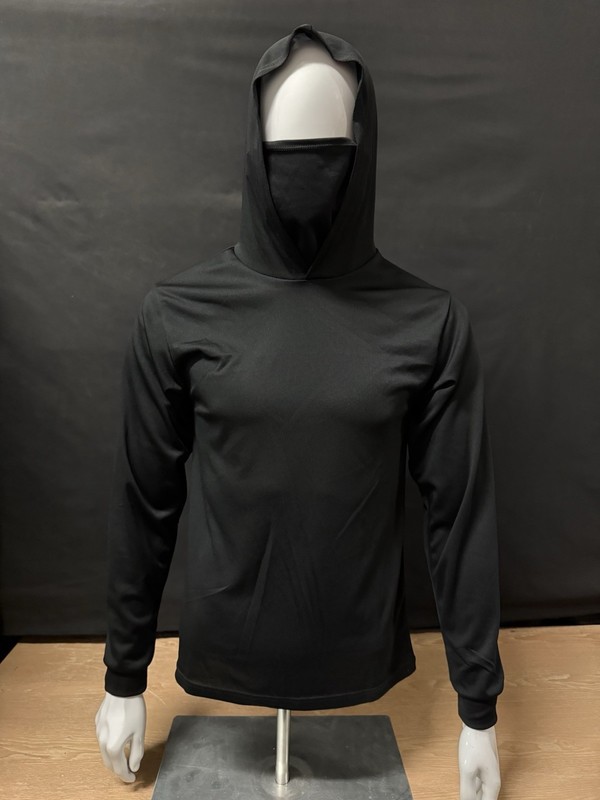 Hoodie Face Mask Long Sleeve T- Shirt 100% Polyester Material for UV Protection gallery