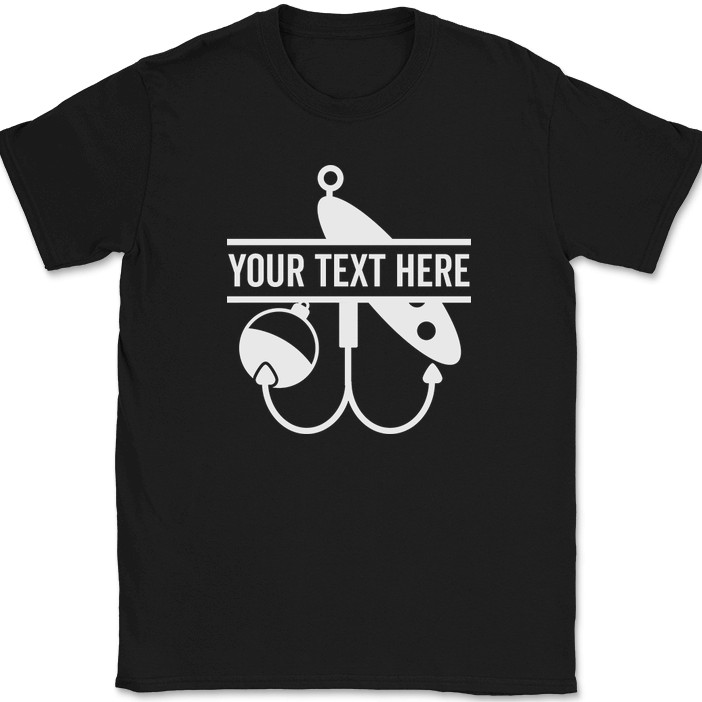 Fishing Your Text Here Custom T-Shirt Personalized Group Trip Tee