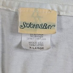 Vintage St. Johns Bay Nautical Sailing Shirt Size XL Single Stitch USA Made 90s