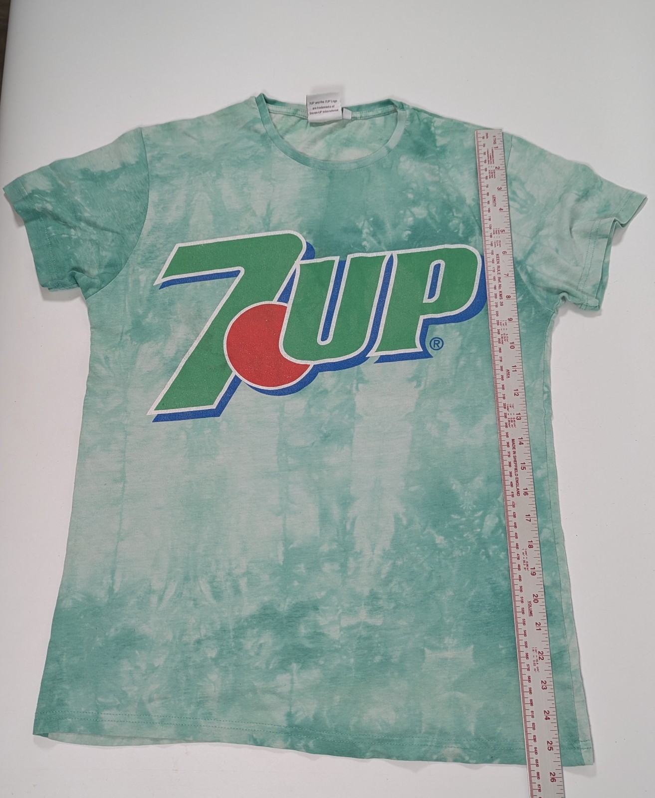 Vintage 7Up T Shirt M Green Tie Dye Promo Retro Soda Single Stitch Short Sleeve gallery