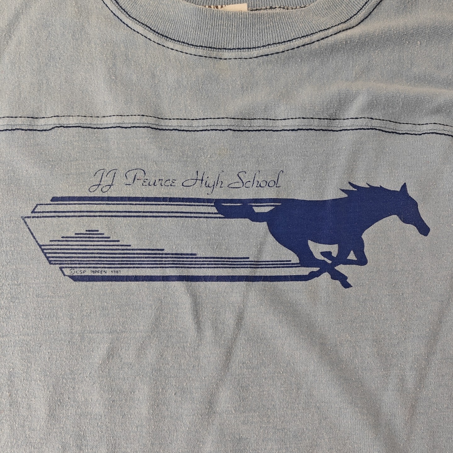 Vintage 1980s JJ Pearce High School Adult L Jersey Style Tshirt Richardson Texas gallery