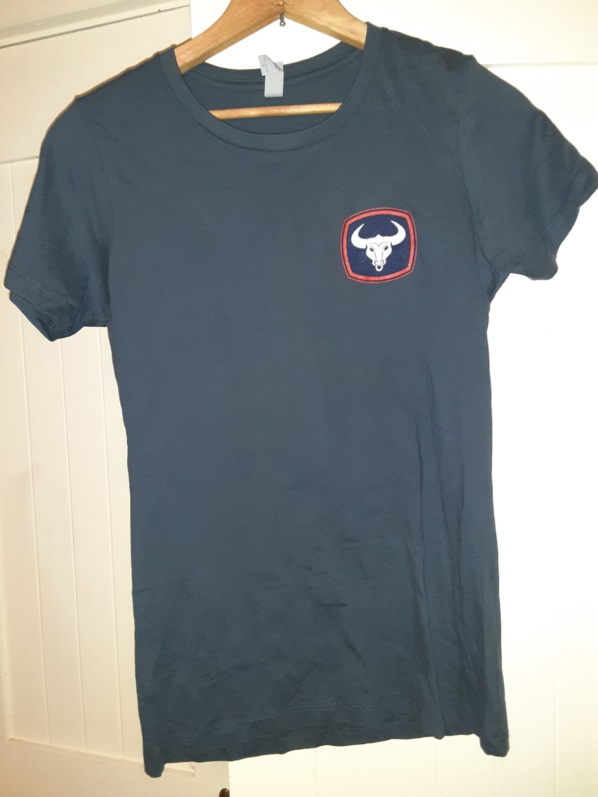 T-BONES STRONG (Plymouth MA ShortSleeve Next Level TShirt Soldier Blue Size S gallery