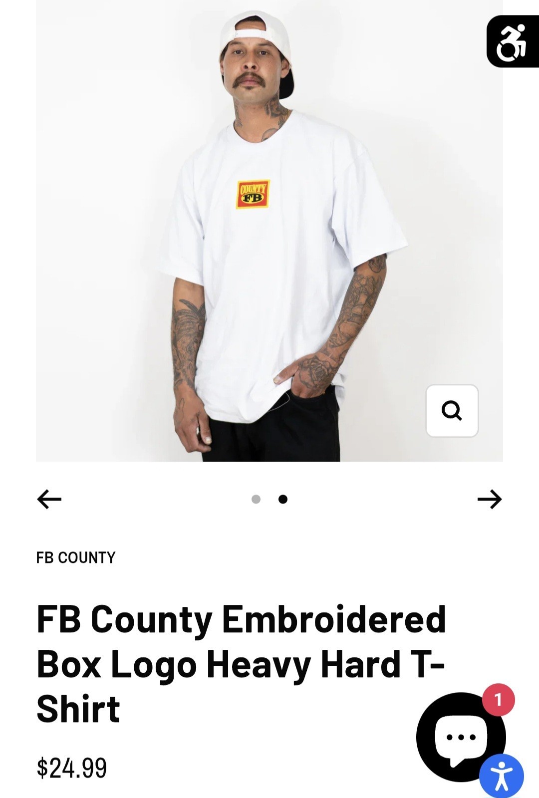 Fb County Embroidered Box Logo Shirt Size M gallery