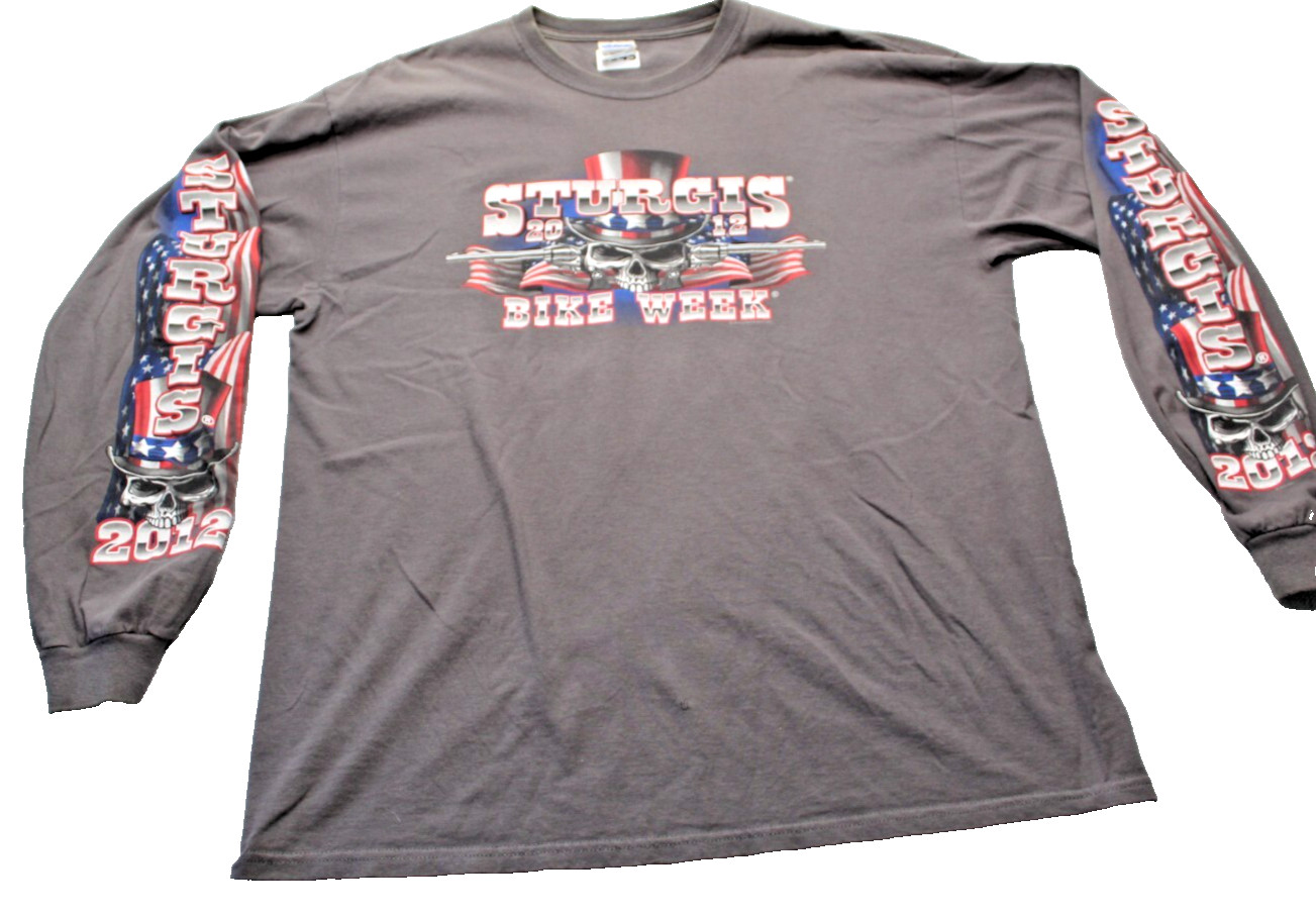 Sturgis 2012 Bike Week Long Sleeve Pullover Shirt Men's XL gallery
