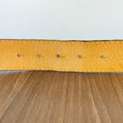 【intage Python】Luxury Python Leather Dress Belt, Made in Italy