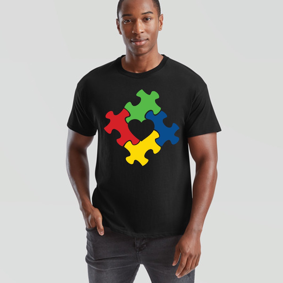 Colorful Abstract Puzzle Piece Support Unisex Tshirt Neurodiversity Support gallery