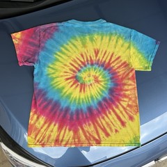 Vintage US Military Eagle Tee Bagram AB Afghanistan Tie Dye 2000s L – Distressed