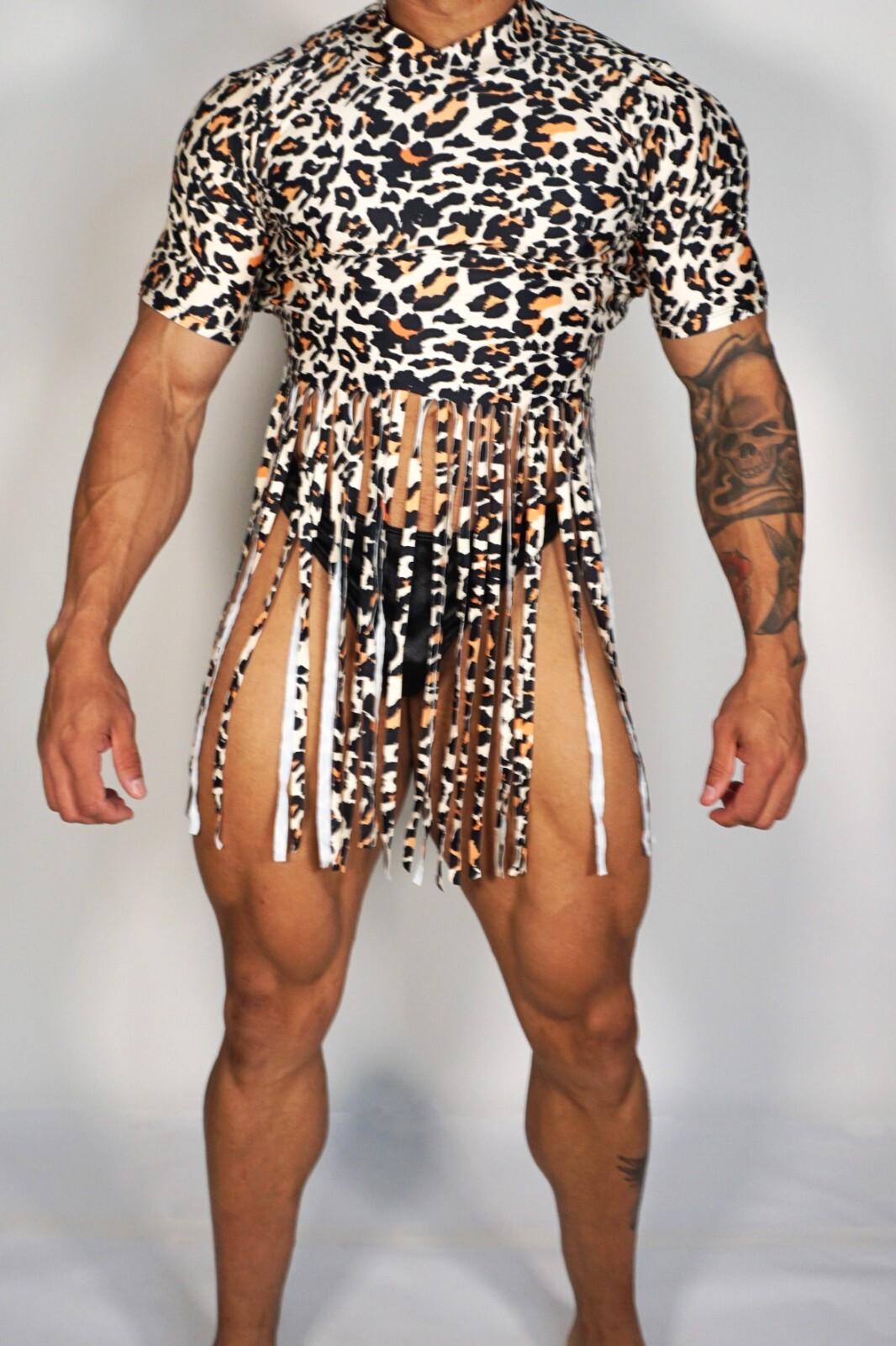 ANIMAL PRINT FRINGE TOP SHIRT ADULT M gallery