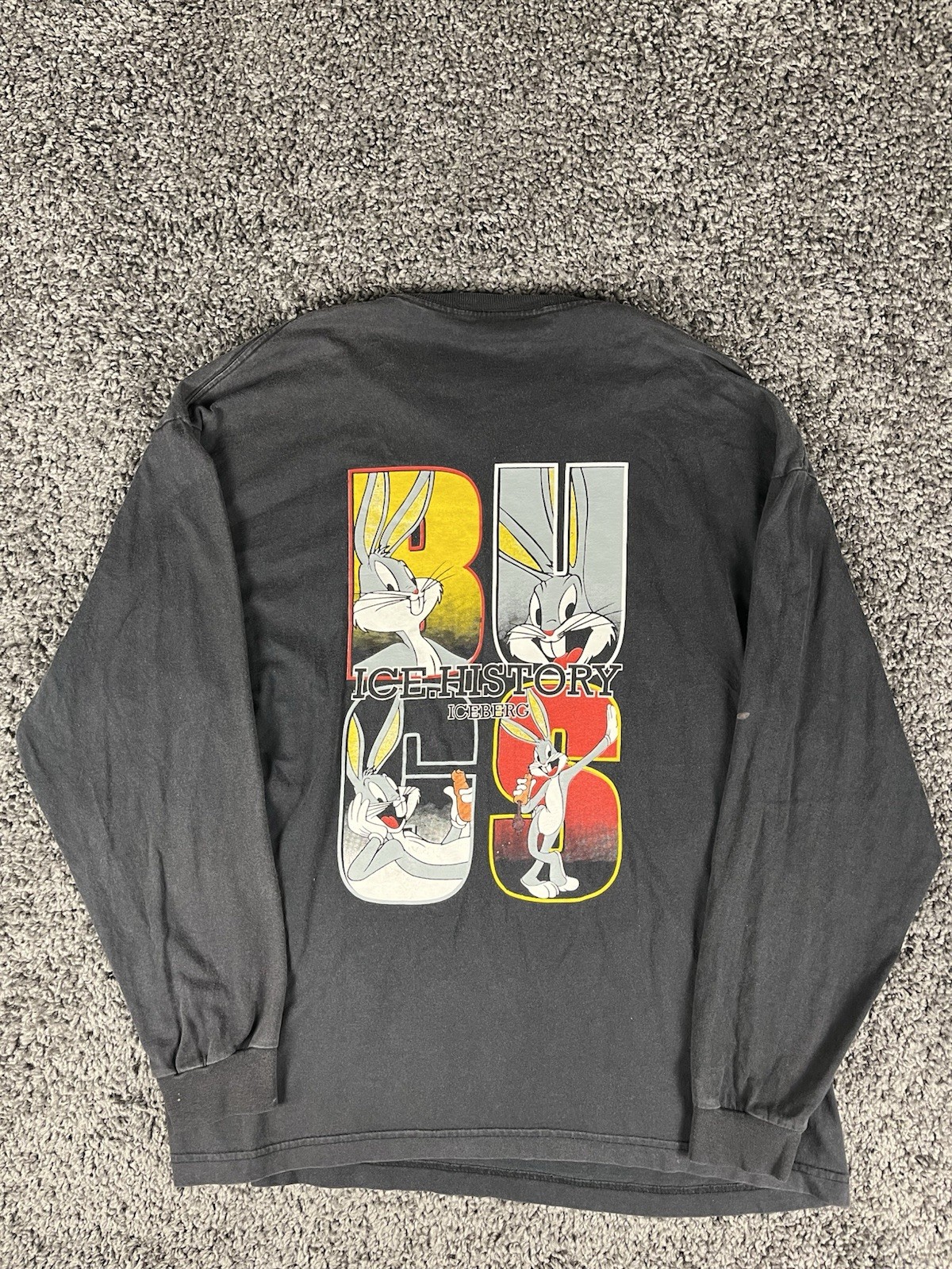 Vintage 90’s Bugs Bunny Looney Toones Iceberg Jeans Long Sleeve LG Double Sided gallery