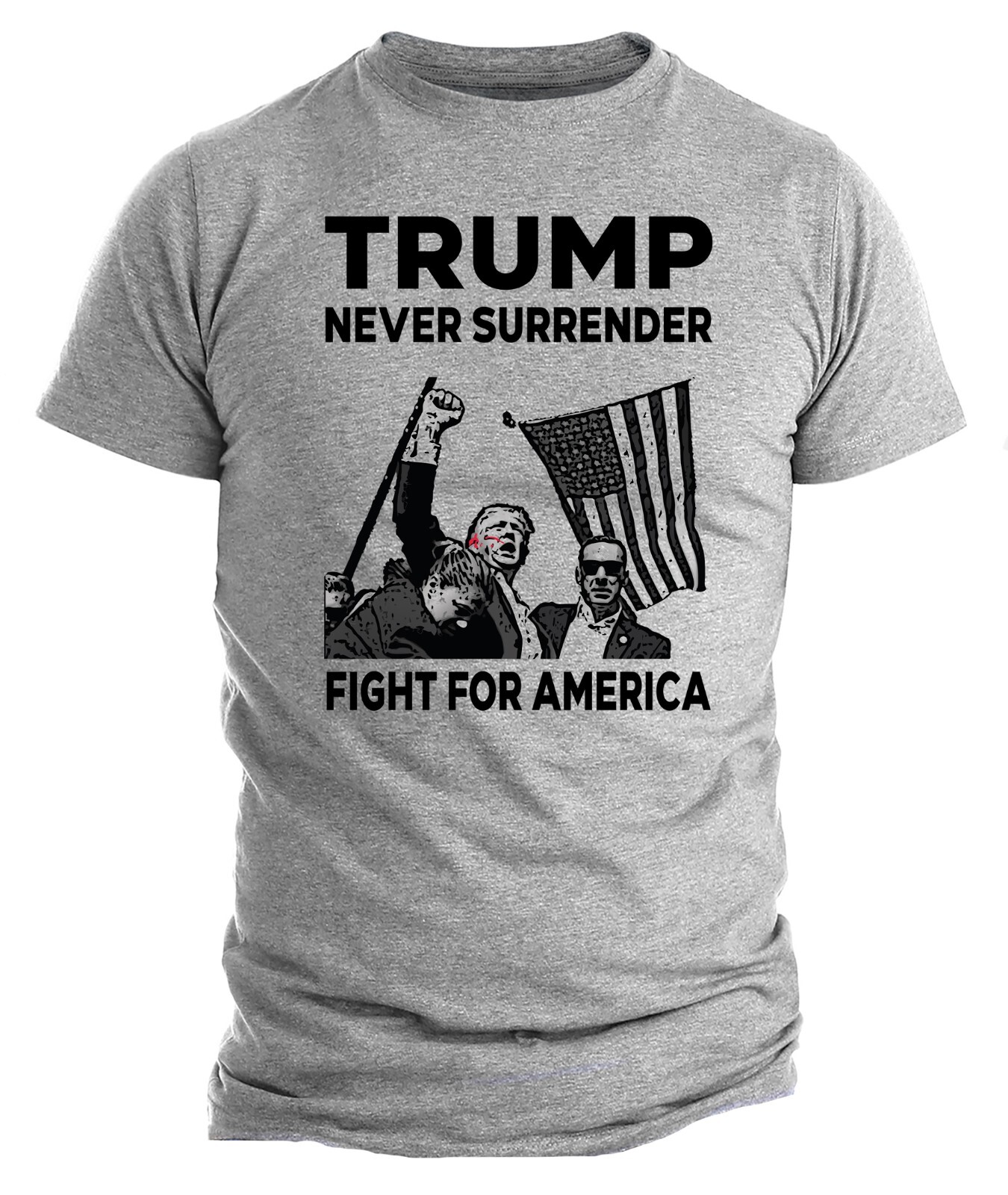 Trump Rally Shot Support Trump MAGA 2024 Fight For America Election T-Shirt gallery