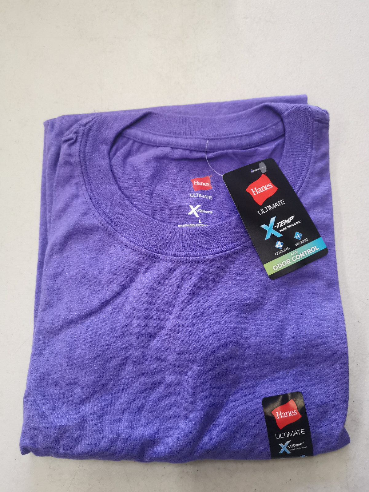Hanes Ultimate X-Temp Short Sleeve T-Shirt LAVENDER - L - Cooling Wicking gallery