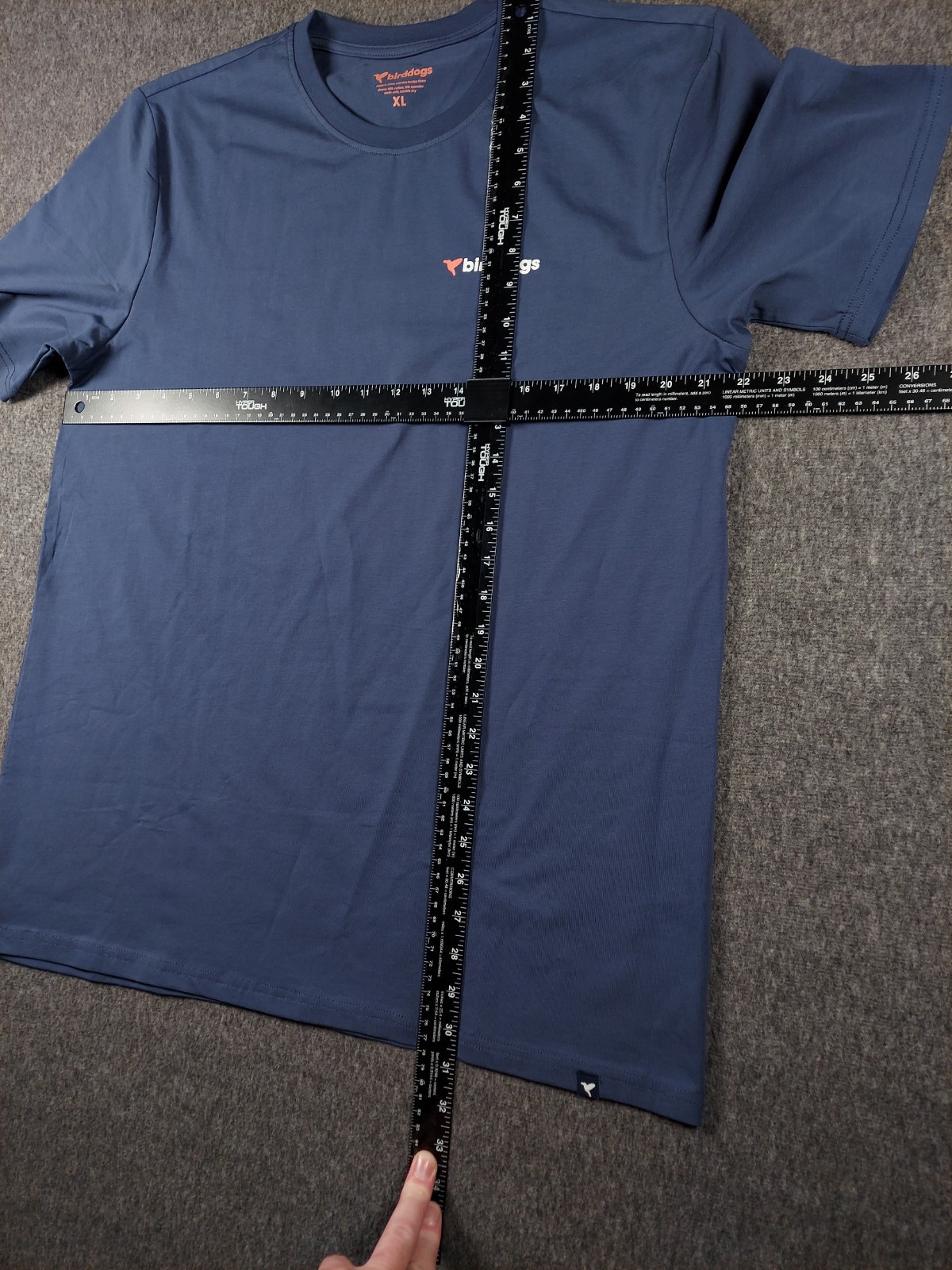 Birddogs Shirt Mens XL Blue Tagless Stretch Logo Cotton Spandex Crewneck Tee EUC gallery