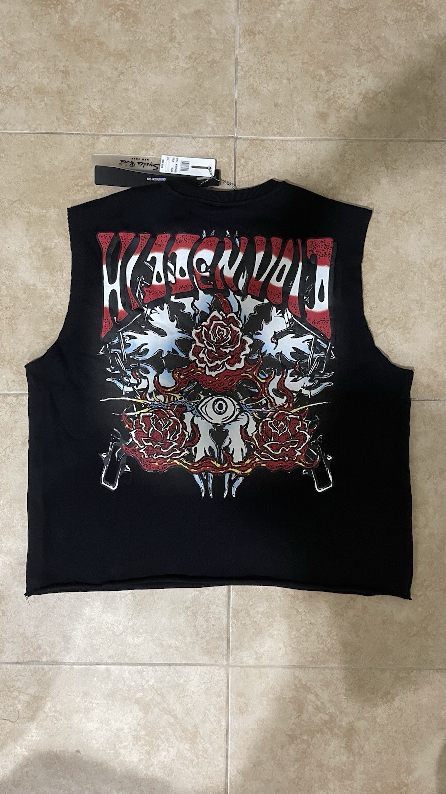 Smoke Rise Men Stand Firm Graphic Crop Muscle Tank Top Size Large gallery