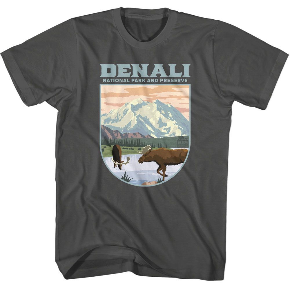 National Parks Denali Landscape Shape Smoke Brands Shirt