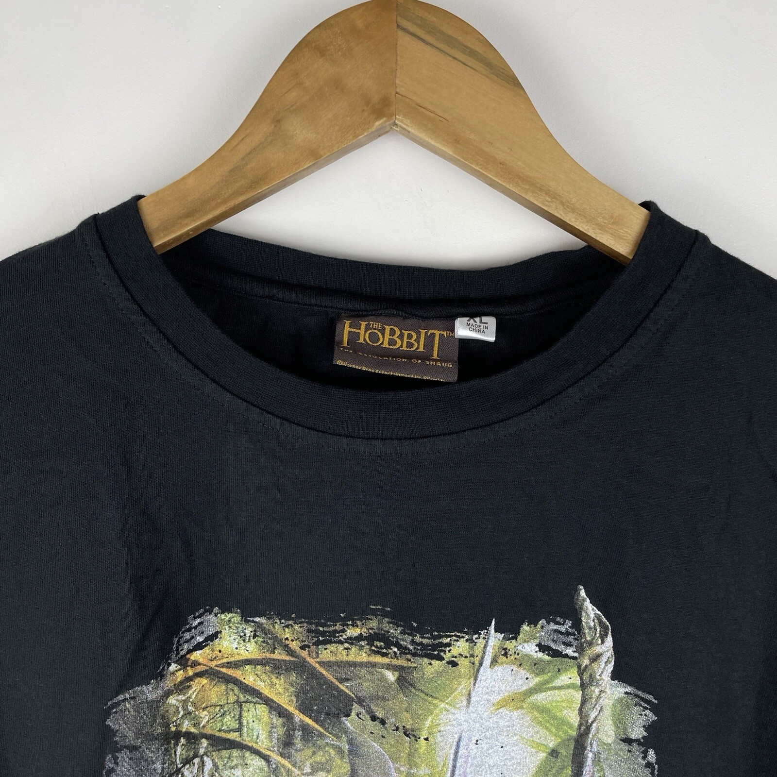 The Hobbit Desolation Of The Smaug Gandalf Shirt Mens XL Black 2013 Read Descri gallery