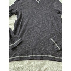 No Boundaries Men L Waffle Knit Thermal Shirt Contrast Stitch Y2K Grunge