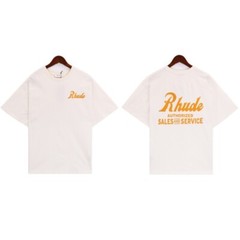 43STYLE RHUDE Men High Quality Leisure Cotton Short Sleeve Polo T-Shirt S-2XL