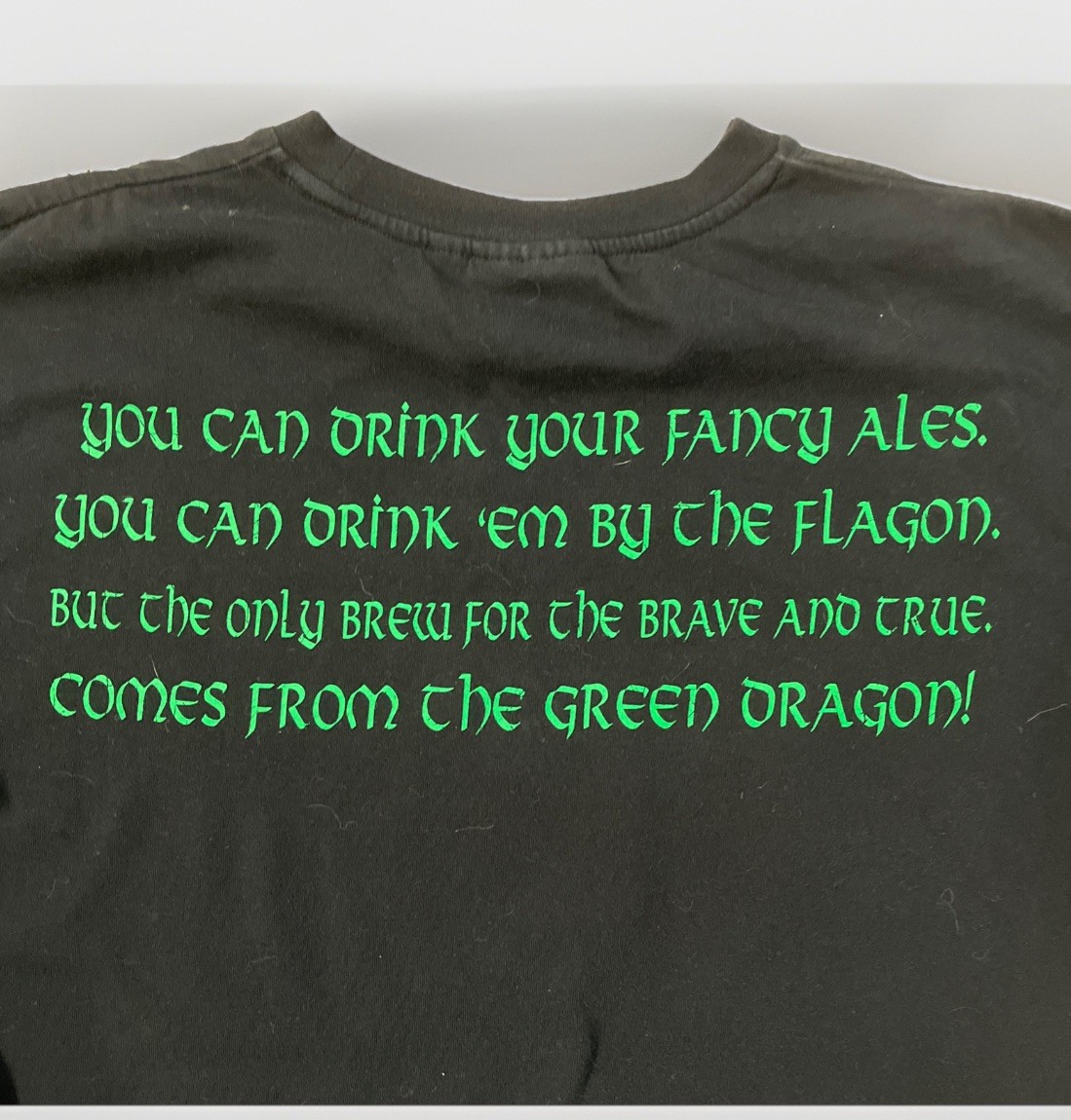 Lord Of The Rings T Shirt Green Dragon Tavern Black SZ Medium Song Short Sleeve gallery
