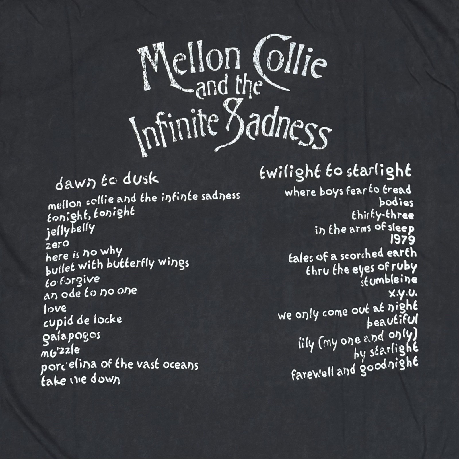 Smashing Pumpkins Black Mellon Collie Heart VTG XL Single Stitch T-shirt REPRINT gallery