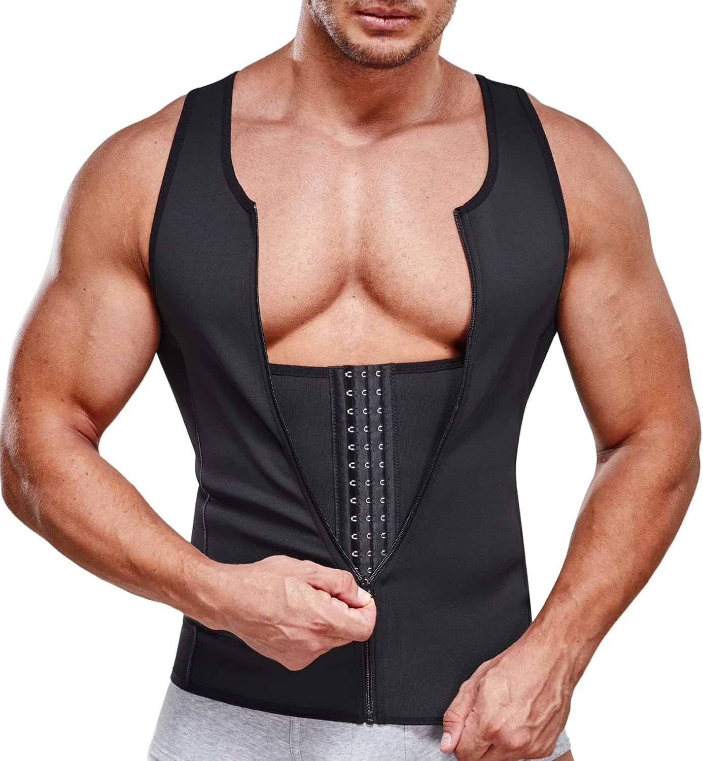 Men Compression Shirt Tummy Control Shapewear Slimming Tank Top Body Shaper gallery
