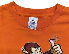 I Can’t Do My Homework! Chimpanzee Video Games T-shirt Kids Size Large Orange