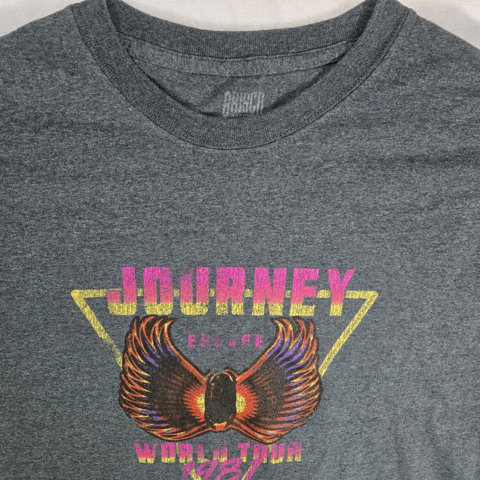 Brisco Journey Band Tshirt Classic Rock Tour Unisex 2X Grey Reprint gallery