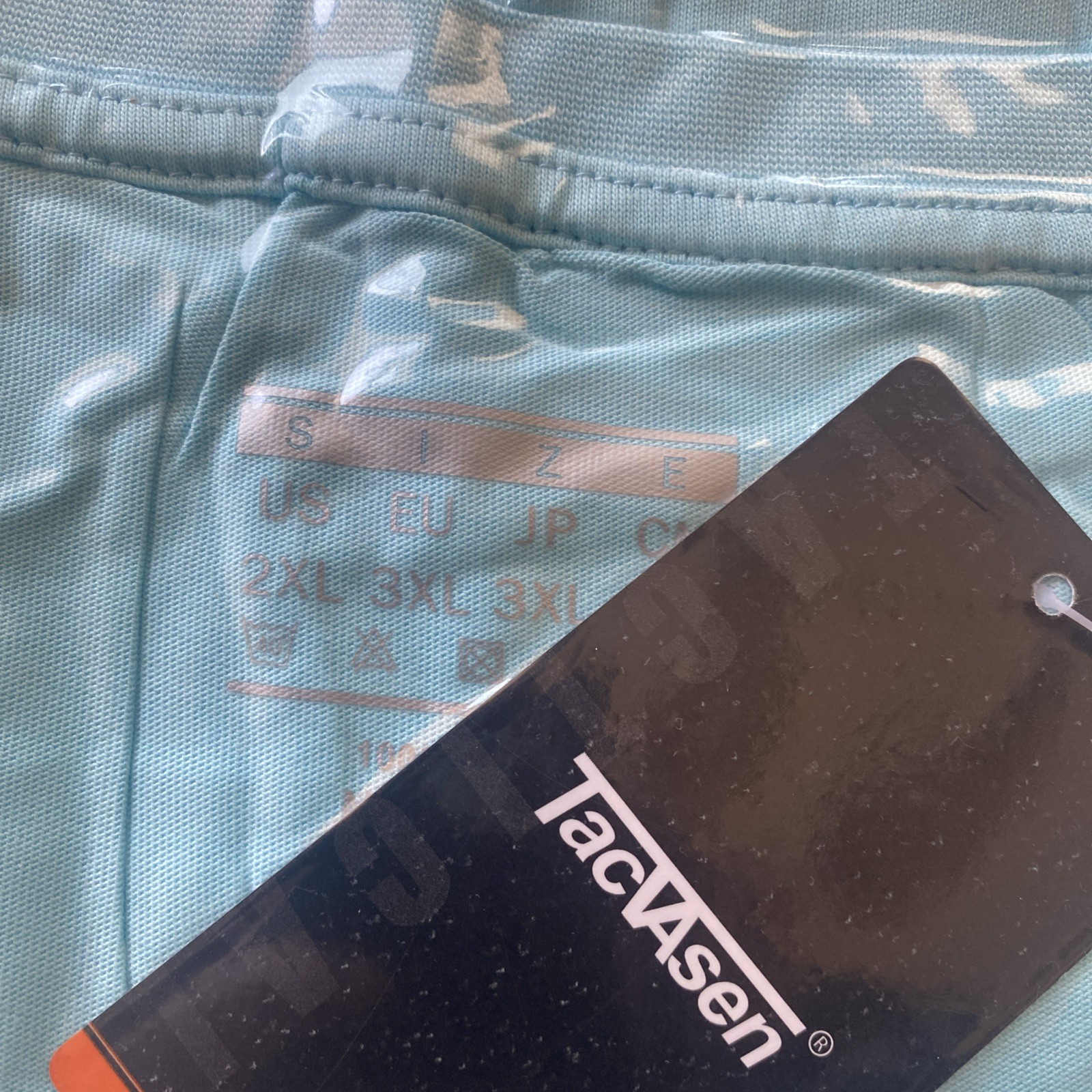 TacVasen Cotton Soft T Shirt Crew Neck Short Sleeve Light Lake Blue 2XL gallery