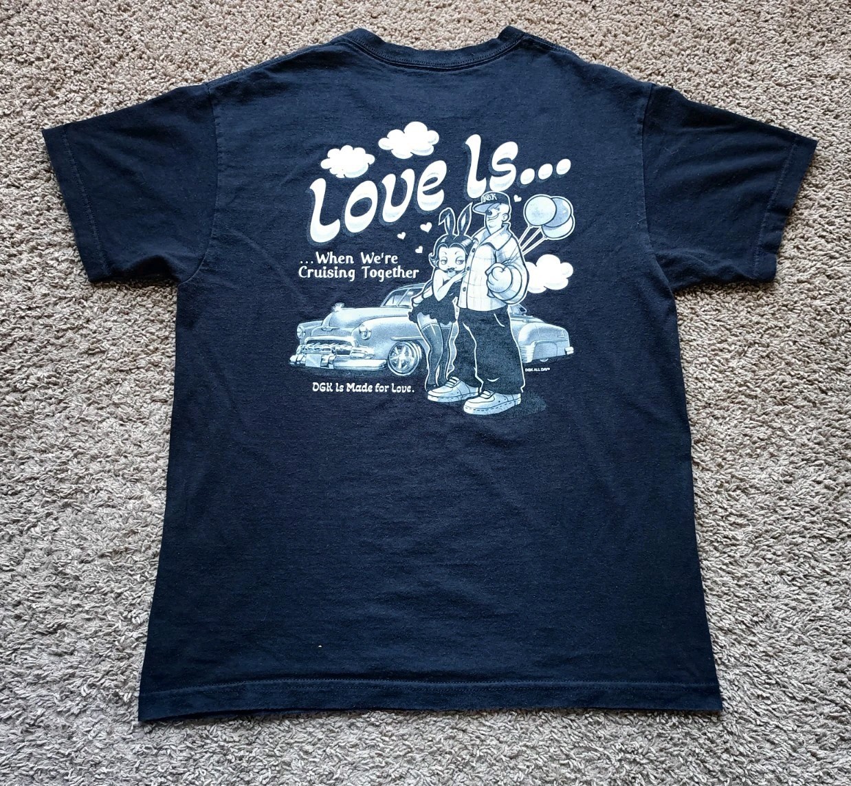 DGK T-Shirt Men’s Size Medium Cartoon Graphic Black Shirt gallery